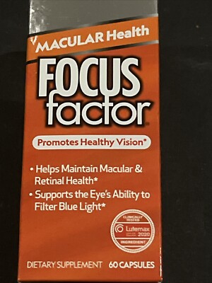 Focus Factor Macular Health Promotes Healthy Vision 60 capsules 8/2025 FRESH!