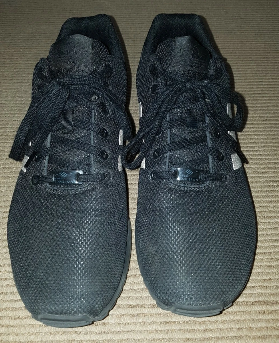 ADIDAS ZX FLUX TRIPLE BLACK Sneakers Size US 12 Runners Joggers Shoes RARE