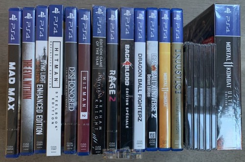 Lot De Jeux Vidéo PS4 - Action, Aventure, Combat, Sports Extrêmes - Occasion Bon État