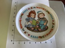 Vintage Raggedy Ann Andy Plate 3101 Oneida Deluxe 1969 The BOBBS-MERRILL CO.