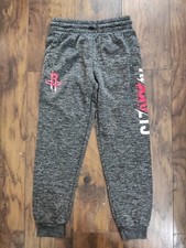 NBA Houston Rockets Boy's Black/Grey Sweatpants Size L. Waist:25in