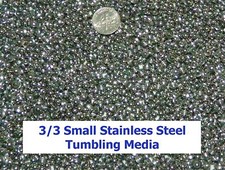 1 LB Stainless Steel Tumbling Media Shot Jewelers Mix 3 Shapes Tumbler NO PINS
