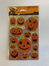 39 3 sheets of 13 Halloween jack o lantern pumpkin stickers crafts teacher