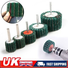 5pcs Coarse Fleece Interleaf Sanding Abrasive Mop Wheel Flap 25/30/40/50/60mm UK