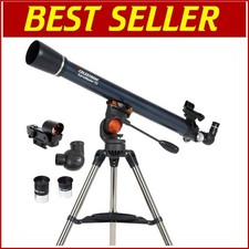 AstroMaster 70AZ Refractor Telescope with Adjustable Tripod - Beginner's Dream