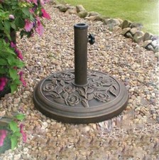 Cast Iron Round Umbrella Parasol Base Stand Patio Outdoor Garden Heavy Duty 9kg