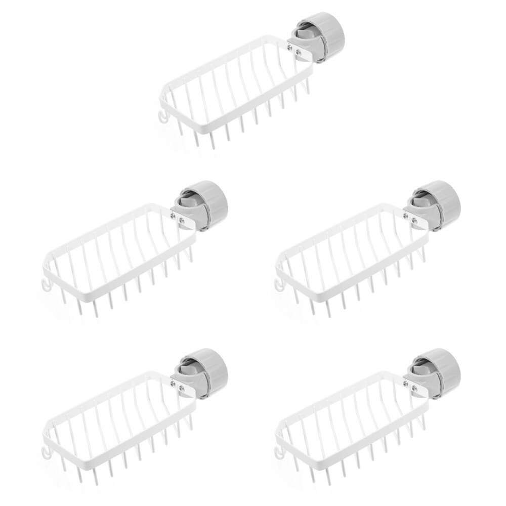 5pc Stainless Steel Kitchen Sink Sponge Holder & Faucet Rack-image