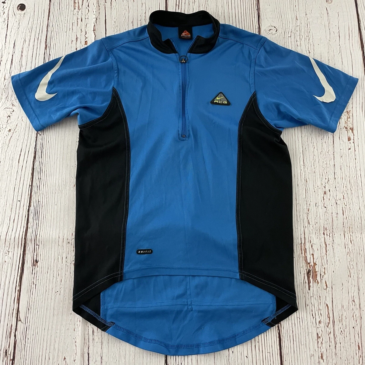 Vintage 90s Nike ACG 1/4 Zip Short Sleeve Cycling Jersey Shirt