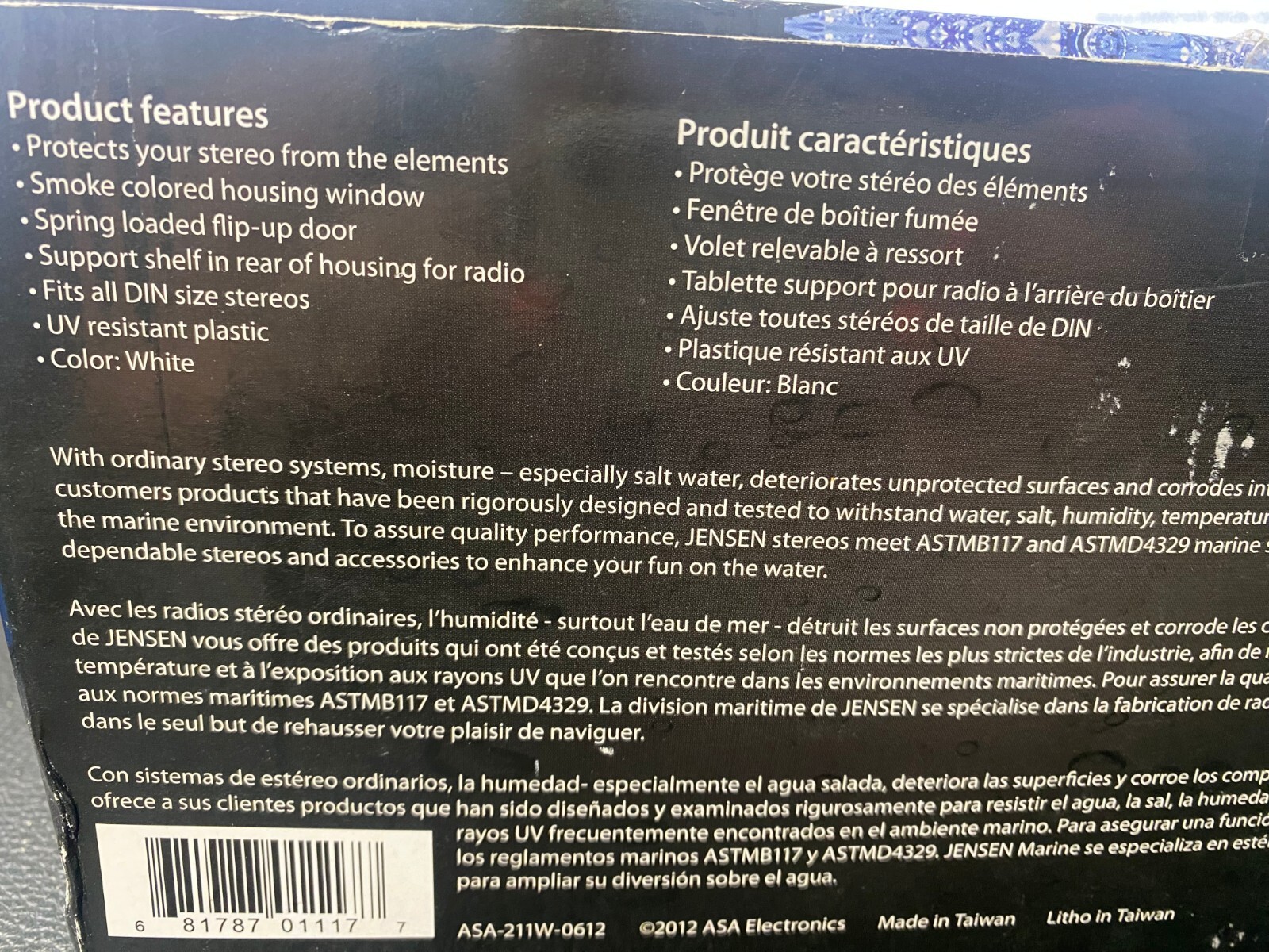 Jensen Water Resistant Stereo Housing Cover Single DIN Radio Marine Boat MRH211B eBay