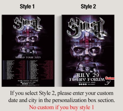 Ghost Band 2025 World Tour Poster