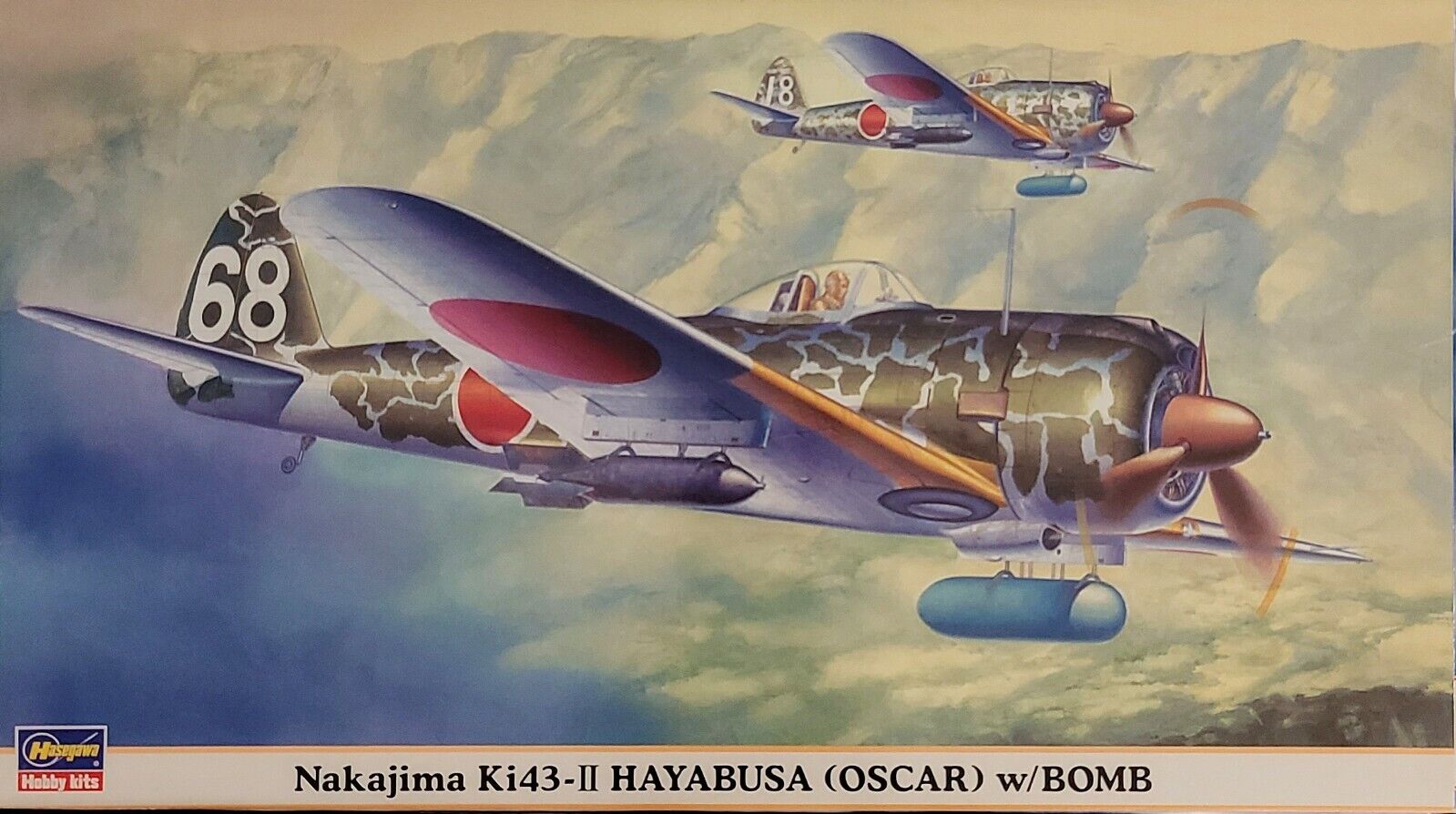 1/48 Hasegawa 09634: Ki-43-II Hayabusa Oscar with Bomb (Special Version Kit)