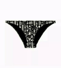ONIA Womens Ashley Bikini Bottom Tribal Geo Black Size S/P
