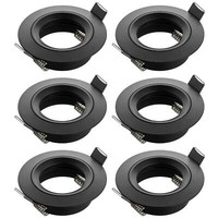 6X Einbau Strahler Rahmen Schwarz Decke Spots Leuchte Led Halogen GU10 Sebson