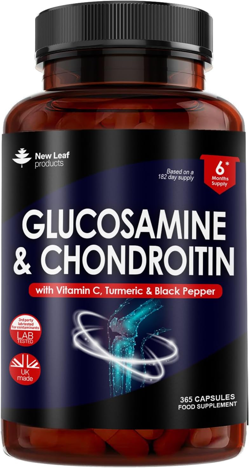High Strength Glucosamine and Chondroitin with Turmeric & Vitamin C - 365 Caps