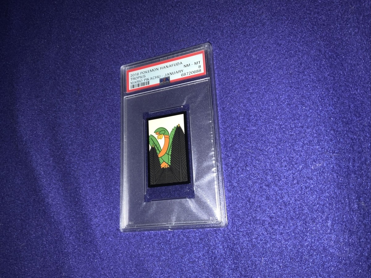 PSA 8 Tropius Pokemon Mario Pikachu Hanafuda Japanese Card 2016