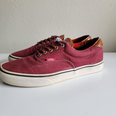 VANS Off The Wall Maroon Burgundy Skateboard Shoes Men's Size