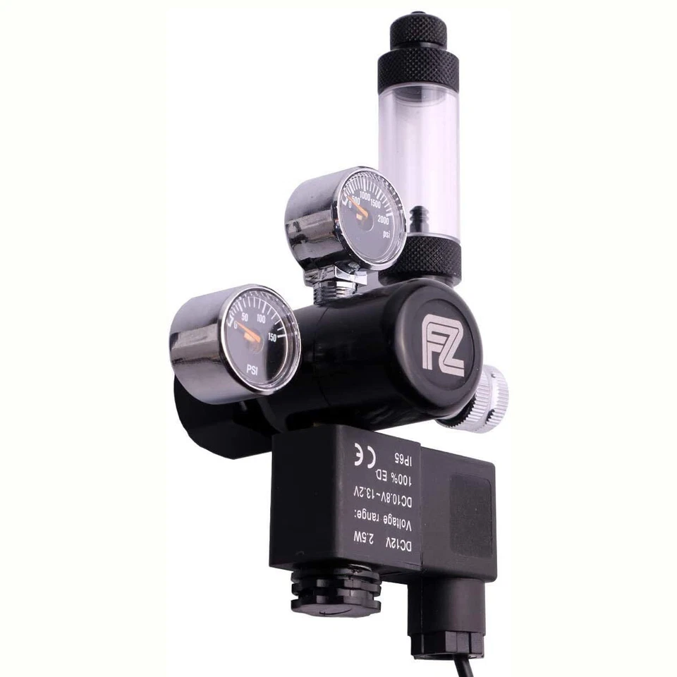CO2 DC Regulator Aquarium Dual Gauge Display with Bubble Counter Check Valve - Image 3 of 4