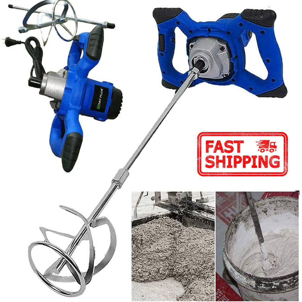 Paddle Mixer Drill - Paint/Cement Stirrer Plaster Mortar Mixer 4600W With 6 Gear