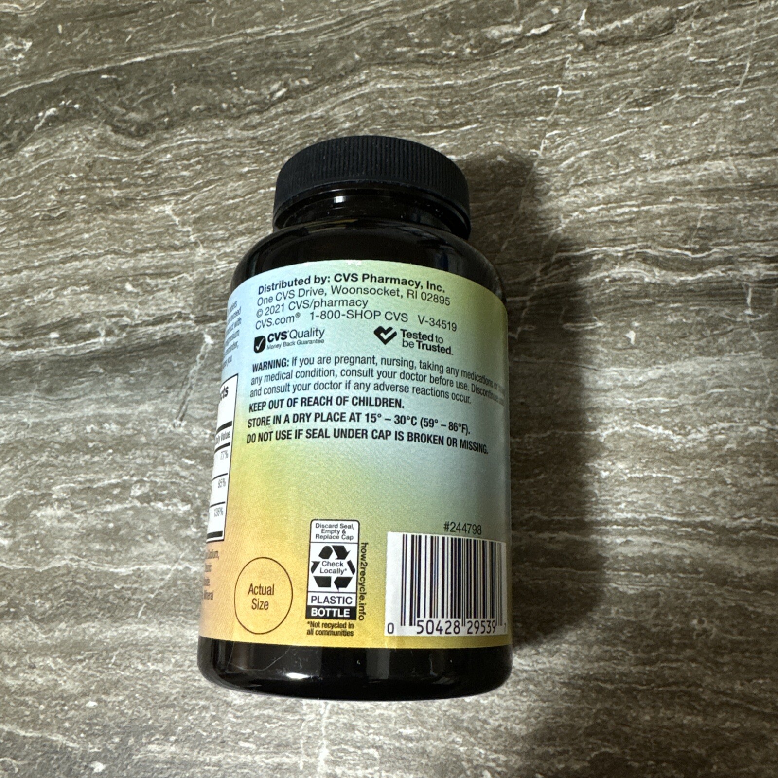 CVS Calcium Magnesium Zinc Supplement 100 Tablets Bone Muscle Health