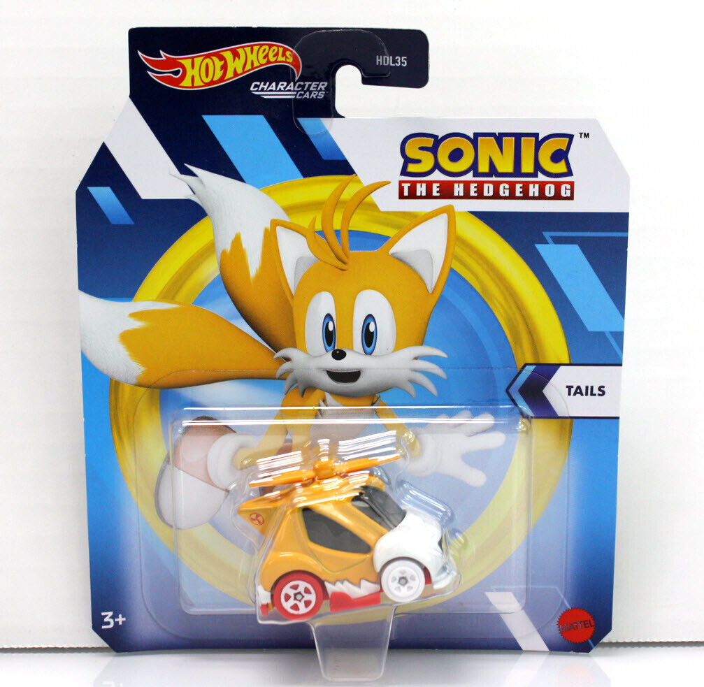 Hot Wheels Character Cars Sonic The Hedgehog Diecast 1:64 Scale (Tails)