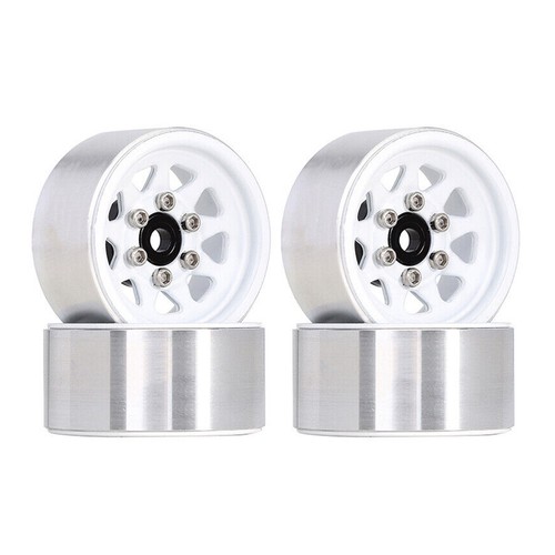 4PCS 1.0" Deep Dish Steel Beadlock Wheel Rims &Tires for Axial SCX24 AX24 TRX4M - Picture 11 of 19