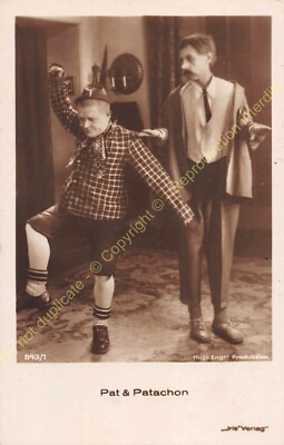 RPPC Foto STAR Pat & Patachon Fotokarte Hugo Engel Produktion Ausgabe Iris 843/1