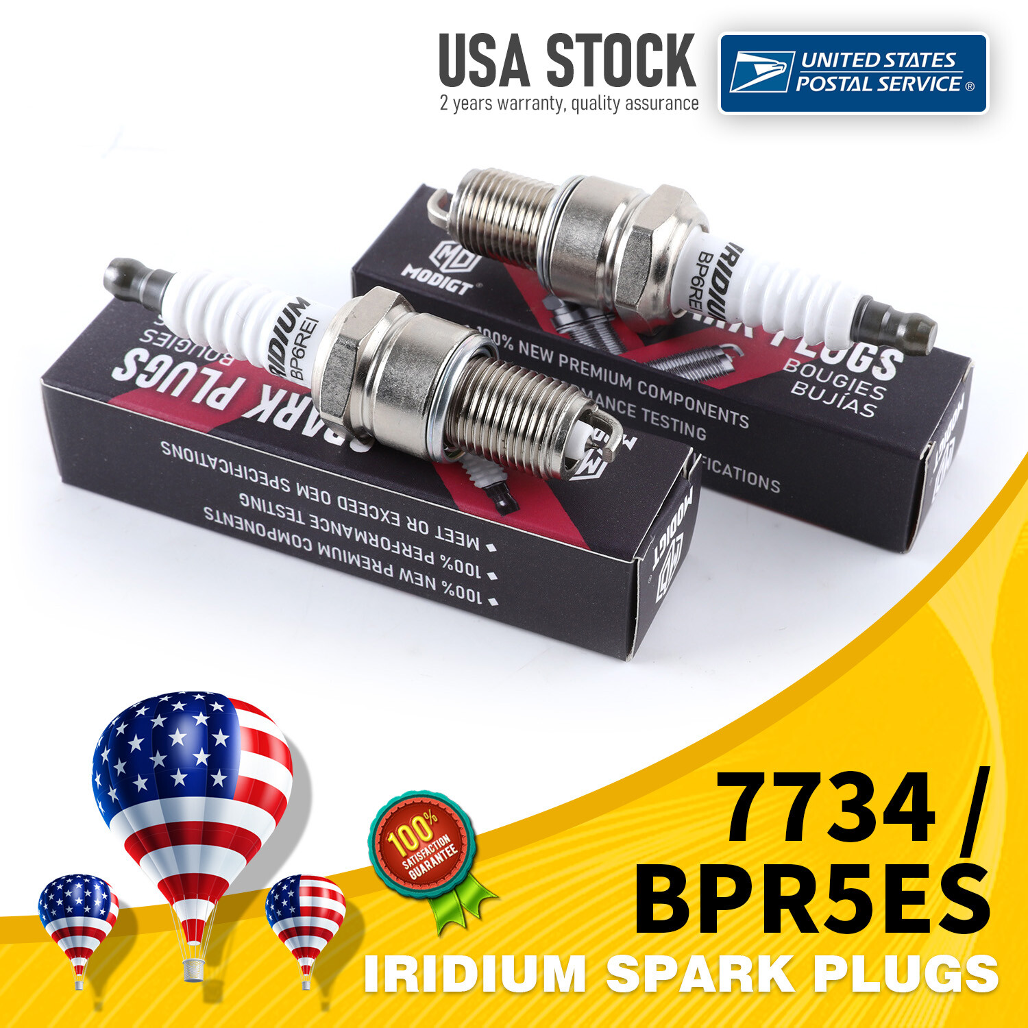 OEM Iridium Spark Plug 7734 BPR5ES for BMW Jaguar Rover Mazda Nissan Volvo 24-Pack