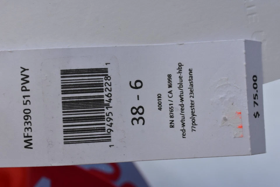 Lacoste Solid Red Bikini Bottom Branded Waist Comfort Sleek Swim Bottom Womens 6 - Image 3 of 4