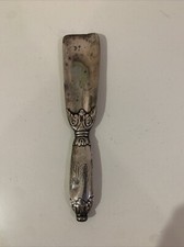 Tiffany Co. Antique Sterling Silver Ornate Repousse Shoehorn Monogrammed