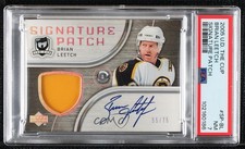 2005-06 Upper Deck The Cup Signature 66/75 Brian Leetch PSA 7 Patch Auto HOF 1i3