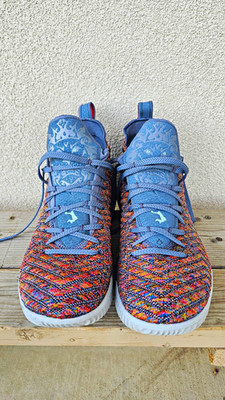 Nike LeBron 18 Mens Basketball Sneakers High Top Lace Up Gray Multicolor