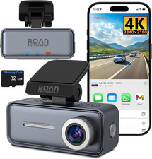 4K Mini Dash Cam Front  Front Dash Camera for Cars  WiFi Car Camera with Voice Con