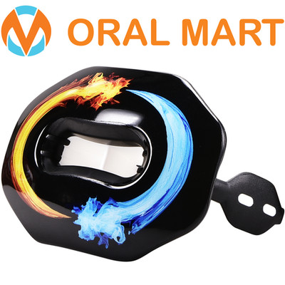 Oral Mart Football Mouth Guard (Ice and Fire) - Lip Guard Mouthpiece - No Boil