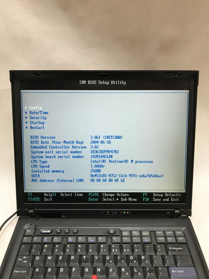 IBM ThinkPad R50 14" Laptop Intel Pentium 256MB RAM NO HDD/OS Boots To BIOS - DW - Image 2 of 4