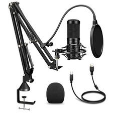 Aokeo USB Condenser Microphone,192kHZ/24bit Professional PC Streaming Podcast