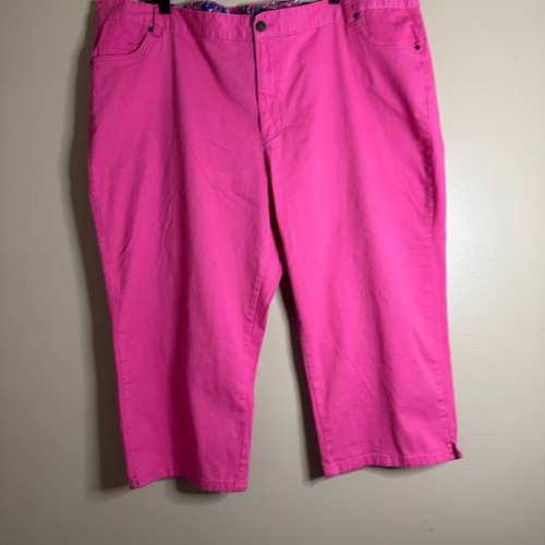 Basic Edition Women's Pink Capri Pants Plus 24W