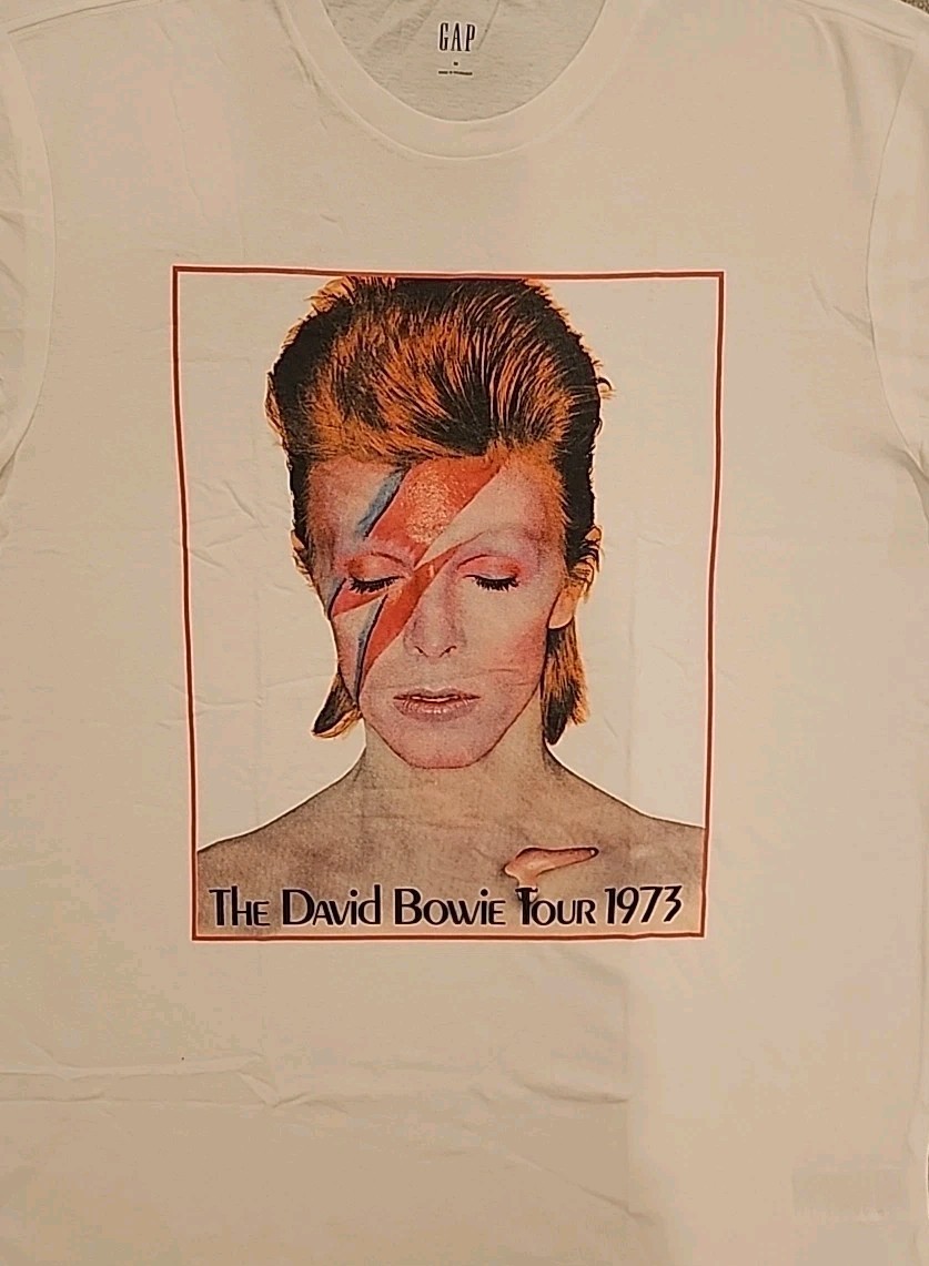 New Gap David Bowie 1973 Tour Mens Medium 70s 80s Classic Rock