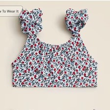 Crewcuts Girls' puff-sleeve swimsuit top 12