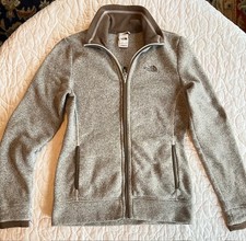 THE NORTH FACE WOMEN'S XS FULL ZIP SWEATER FLEECE JACKET IN TAN/BEIGE