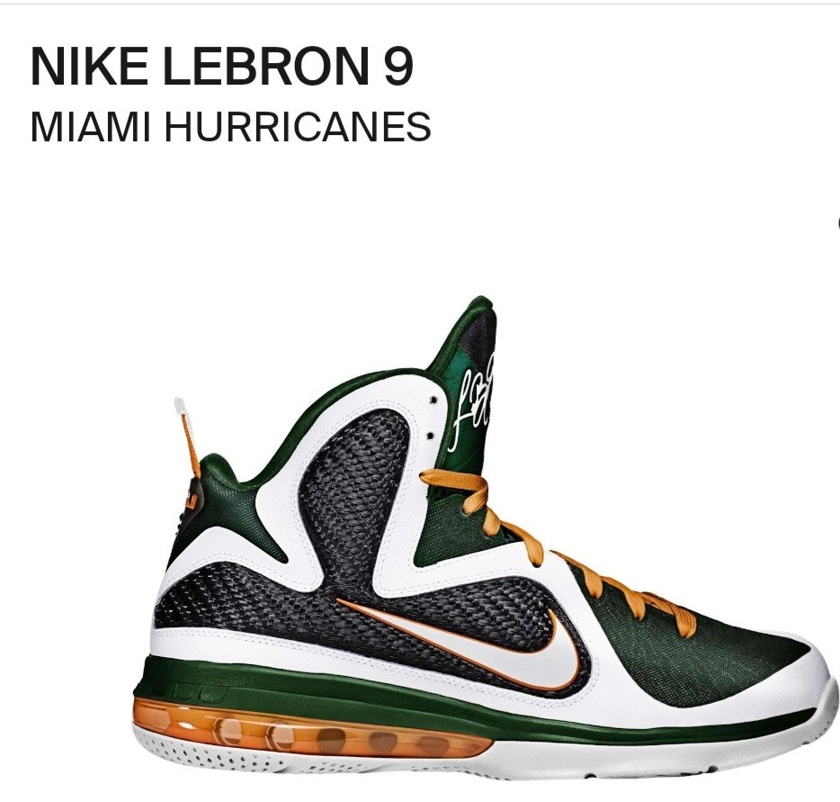 Nike LeBron Miami Hurricanes Pe Release 2011 (Size