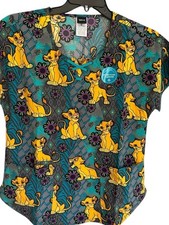 Simba Scrubs Tooniforms Disney Lion King Top W/pockets Size M NWT H2