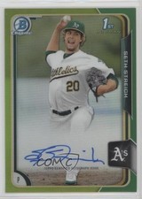 2015 Bowman Chrome Prospects Green Refractor 75/99 Seth Streich Auto 0c2