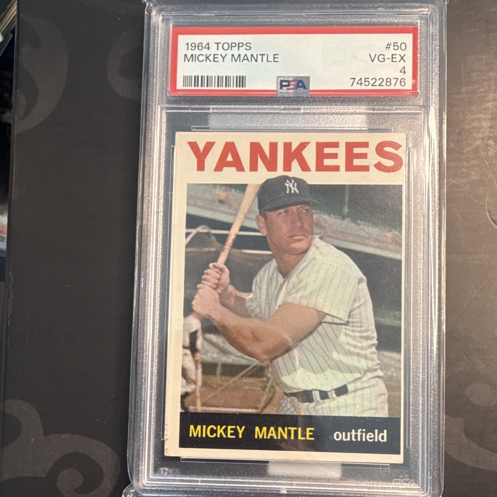 Topps 1964 Topps #50 Mickey Mantle New York Yankees PSA Graded Card