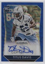 2015 Panini Prizm Rookie Signatures Blue Wave /150 Titus Davis #RS-TD Auto 0c2