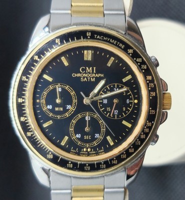 CMI Chronograph DIN-3310 Herren Uhr Armbanduhr