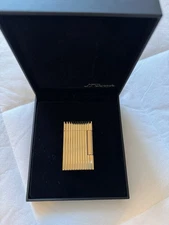 S.T. Dupont Gold Plated Lighter Ligne 2 Guilloche Lighter