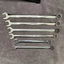 Snap-On 6pc  12 pt Metric Flank Drive Long Wrench Set OEXLM17B 12mm to 17mm