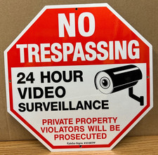 Security Alert 24 Hour Video Surveillance Sign All Activities Are Monitored