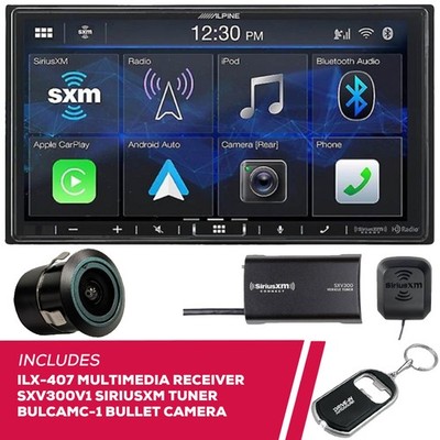 Alpine ILX-407 7'' Digital Multimedia w/ Bullet Camera & SiriusXM Tuner