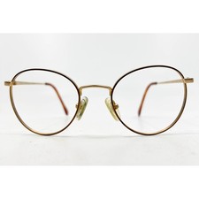 Charmant 8009 Titanium Eyeglasses Gold Round Frames 50-20-145 COLOR-DA